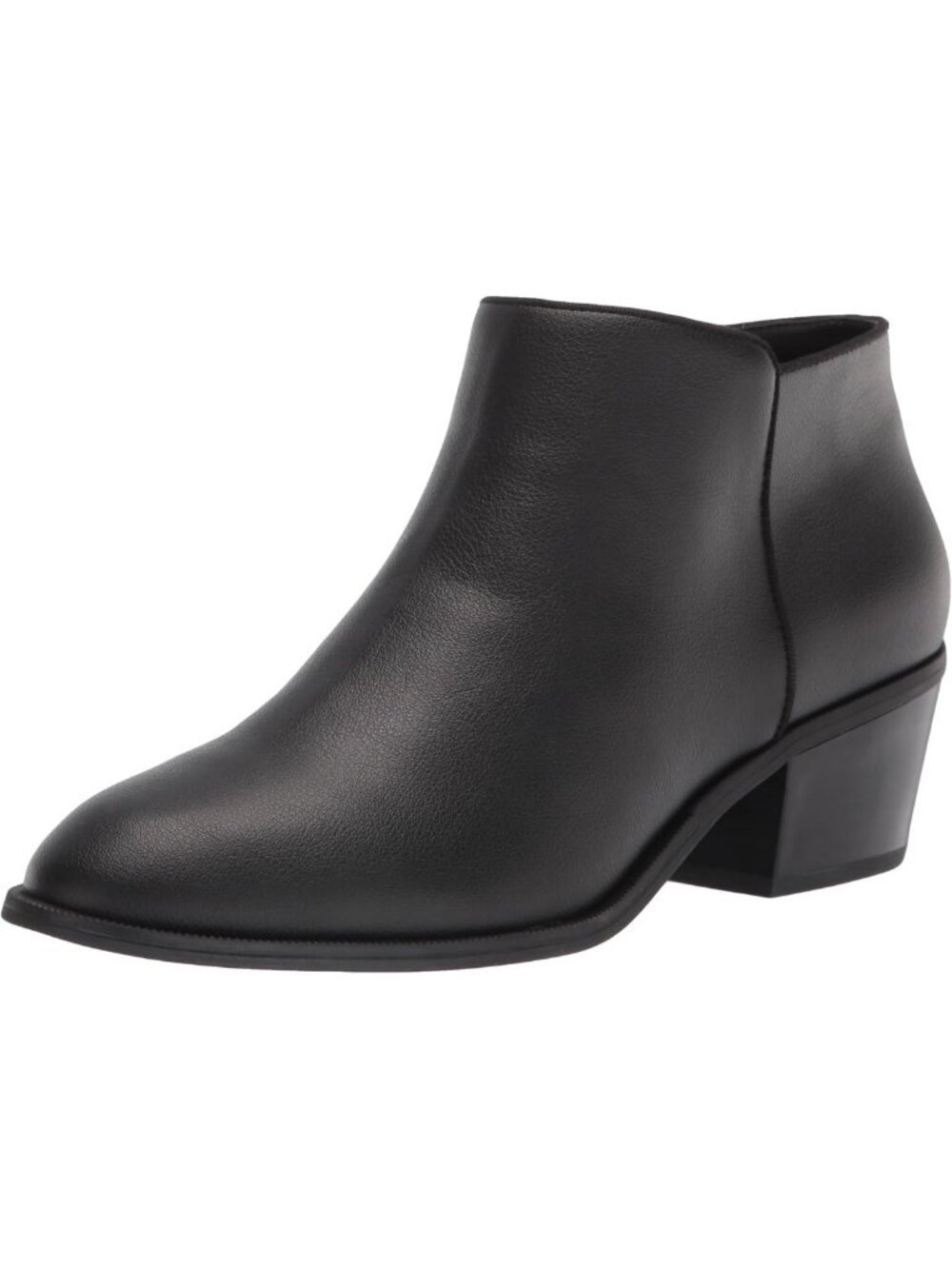 Stylish Low Heel Ankle Boots with Side Zipper & Stacked Block Heel for Women